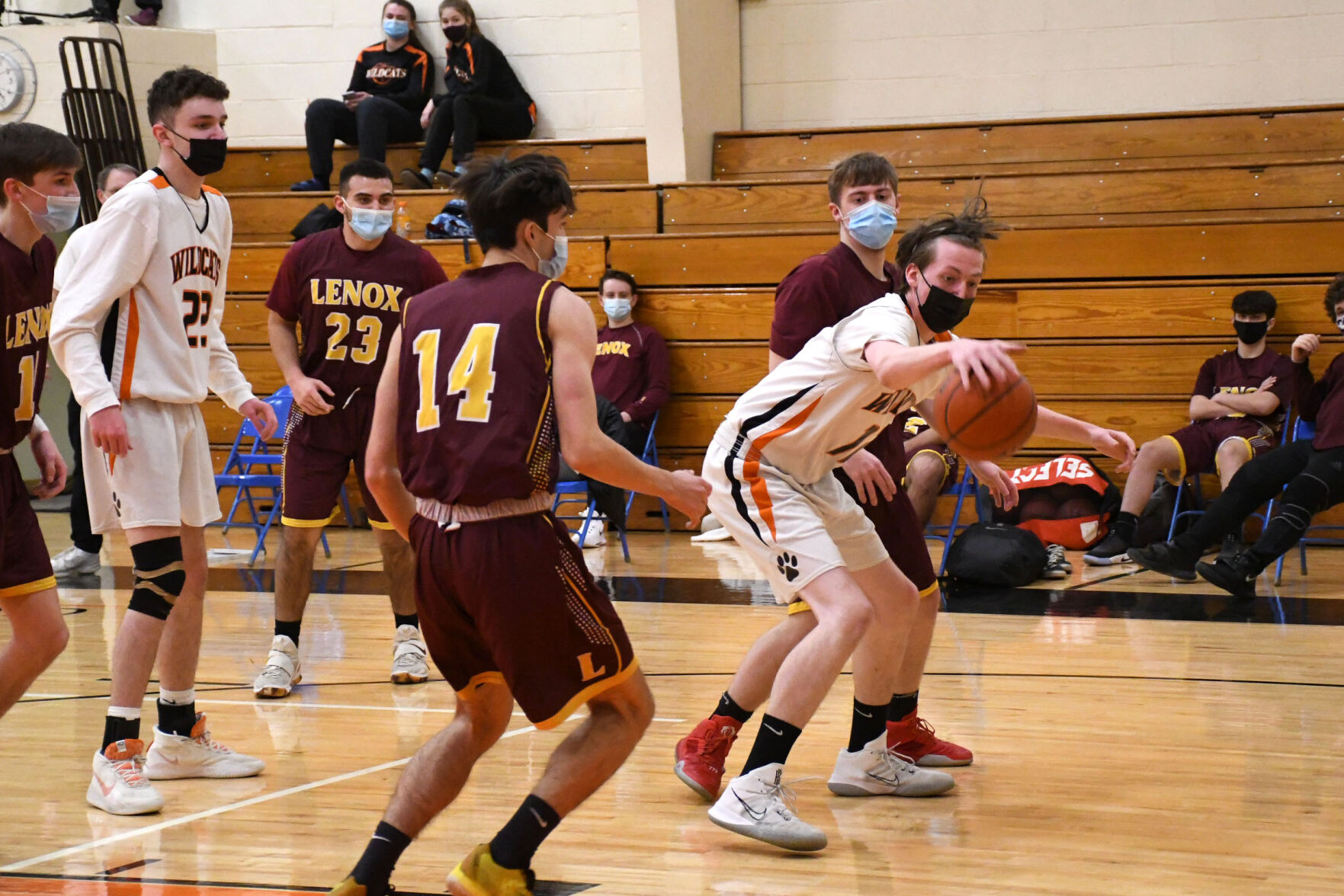 Mason Mihlek dribbles